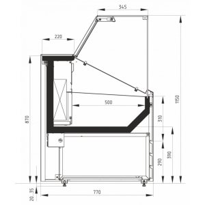 Витрина морозильная Carboma GC75 SL 1,5-1 фронт нестандартный цвет - Изображение 7