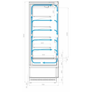 Горка холодильная Carboma FC20-07 VM 1,3-2 0300 (версия 2.0) (9006-9005) (бок металл) - Изображение 2