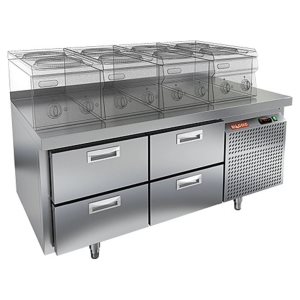 Стол морозильный HiCold GN 22/BT LT SH под тепловое оборудование