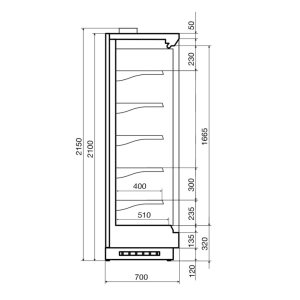 Горка холодильная Dazzl Vega 070 H210 125 фруктовая - Изображение 3