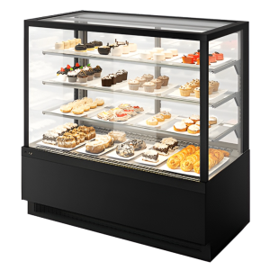 Витрина кондитерская Chilz VETE KUB 90 черный муар, металлик