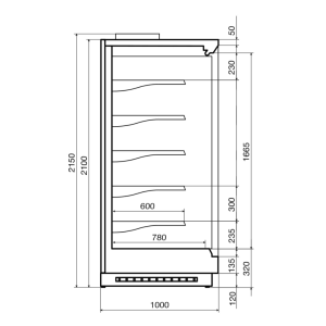 Горка холодильная Dazzl Vega DG 100 H210 190 - Изображение 3