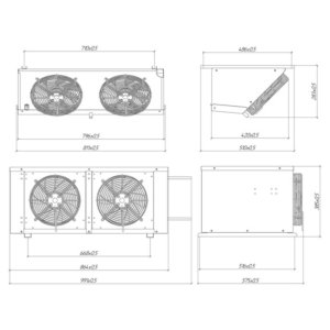 Сплит-система холодильная низкотемпературная Intercold LCM 214 FT (опция -30° С) - Изображение 2