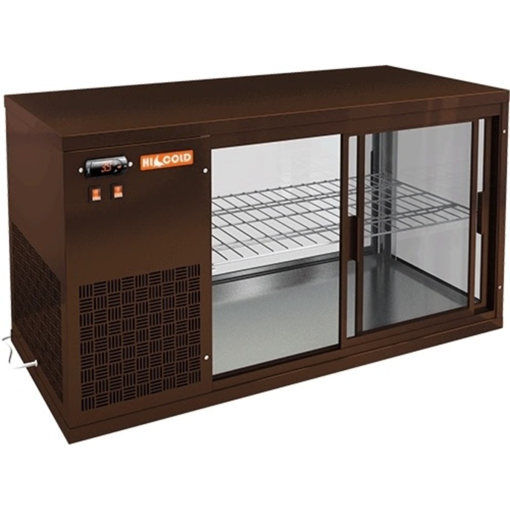 Витрина холодильная настольная HICOLD VRL 1100 L Brown