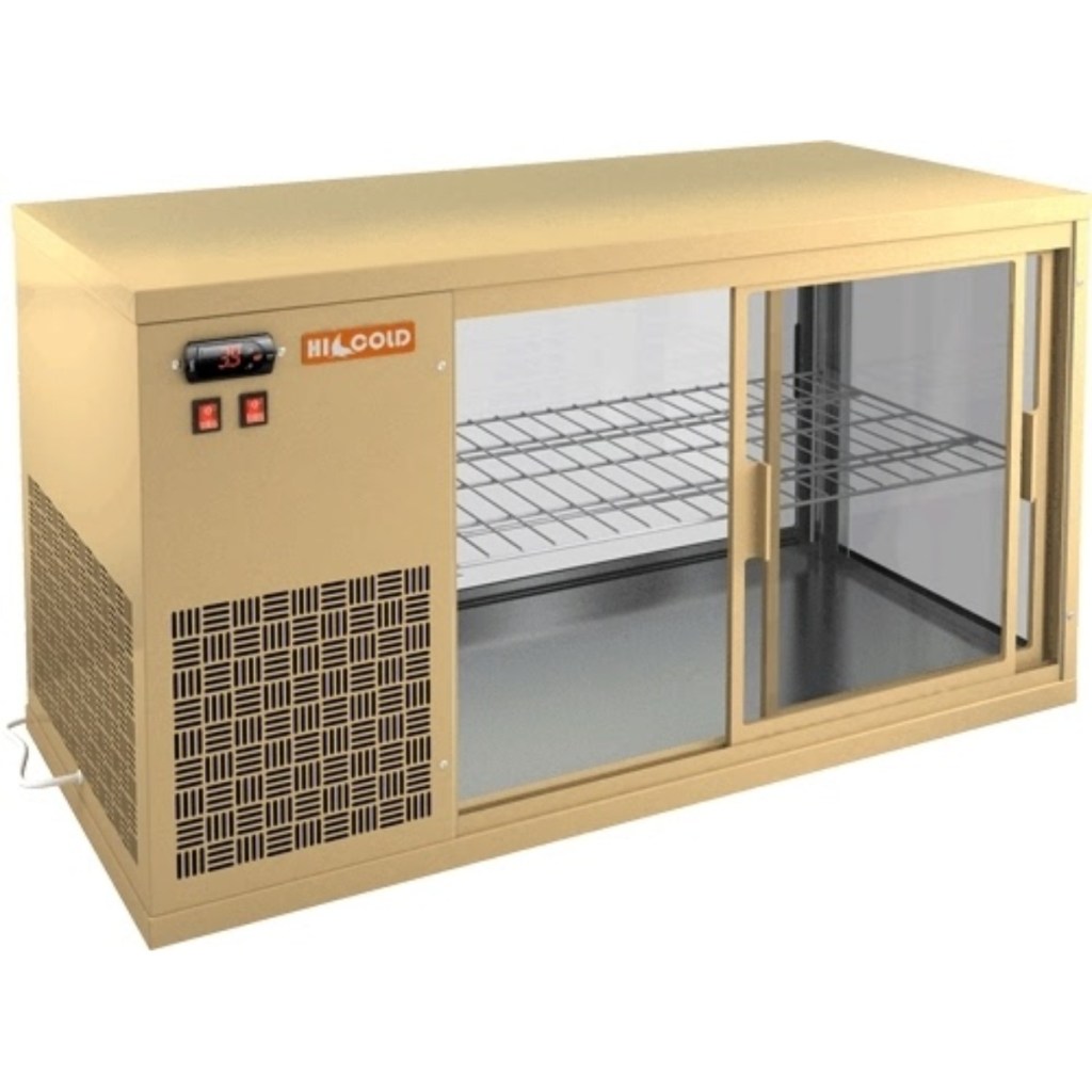 Витрина холодильная настольная HICOLD VRL 1100 L Beige