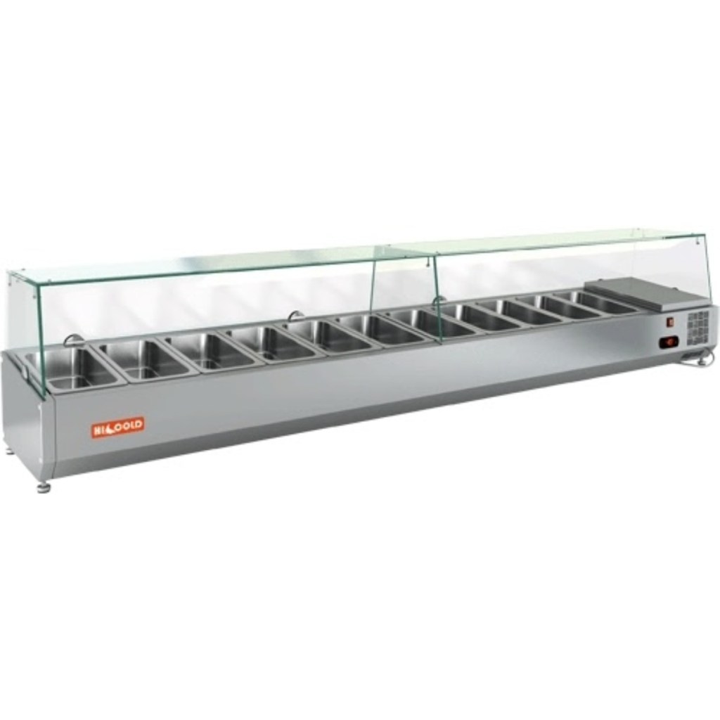 Витрина холодильная для ингредиентов HICOLD VRTG 2280 к PZ3 (1/3)