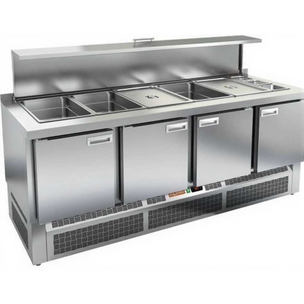Стол холодильный для салатов HiCold SLE3-1111GN с крышкой