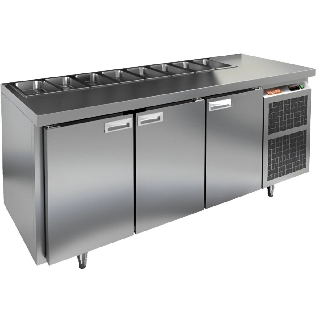 Стол холодильный для салатов HiCold SL1-111SN (1/3) О без крышки