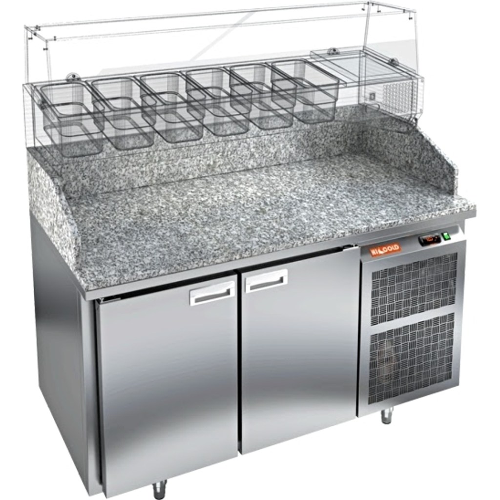 Стол холодильный для пиццы HiCold PZ3-11/SN 3 камень