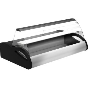 Витрина холодильная настольная Carboma  A87 SV 1,5-1 (ВХСн-1,5 Арго) (0013-0430 (бок черн, декор нерж))