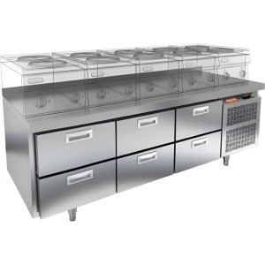 Стол охлаждаемый HiCold GN 222/TN LT SH под тепловое оборудование