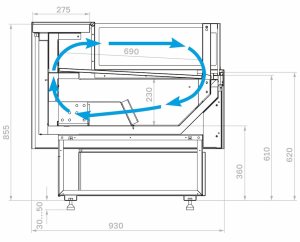 Витрина холодильная GC95 VM 1,25-2 открытая с боковинами (версия 2.0) (9006-9005) - Изображение 3