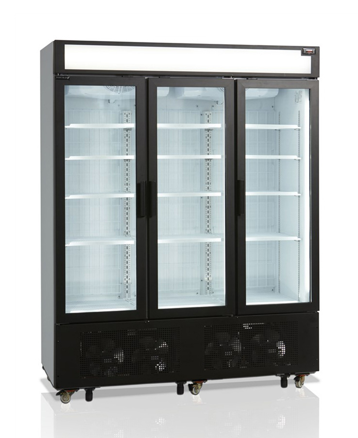Шкаф морозильный со стеклом TEFCOLD UFSC1600GCP трехдверный