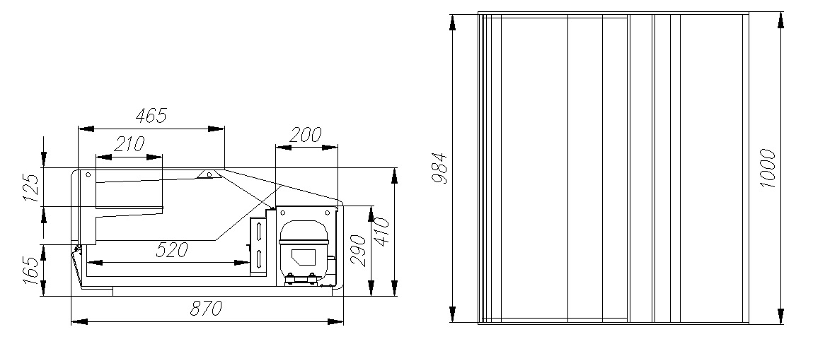 Витрина холодильная настольная Полюс ВХС-1,0 Cube Арго XL техно (AC87) - Изображение 7