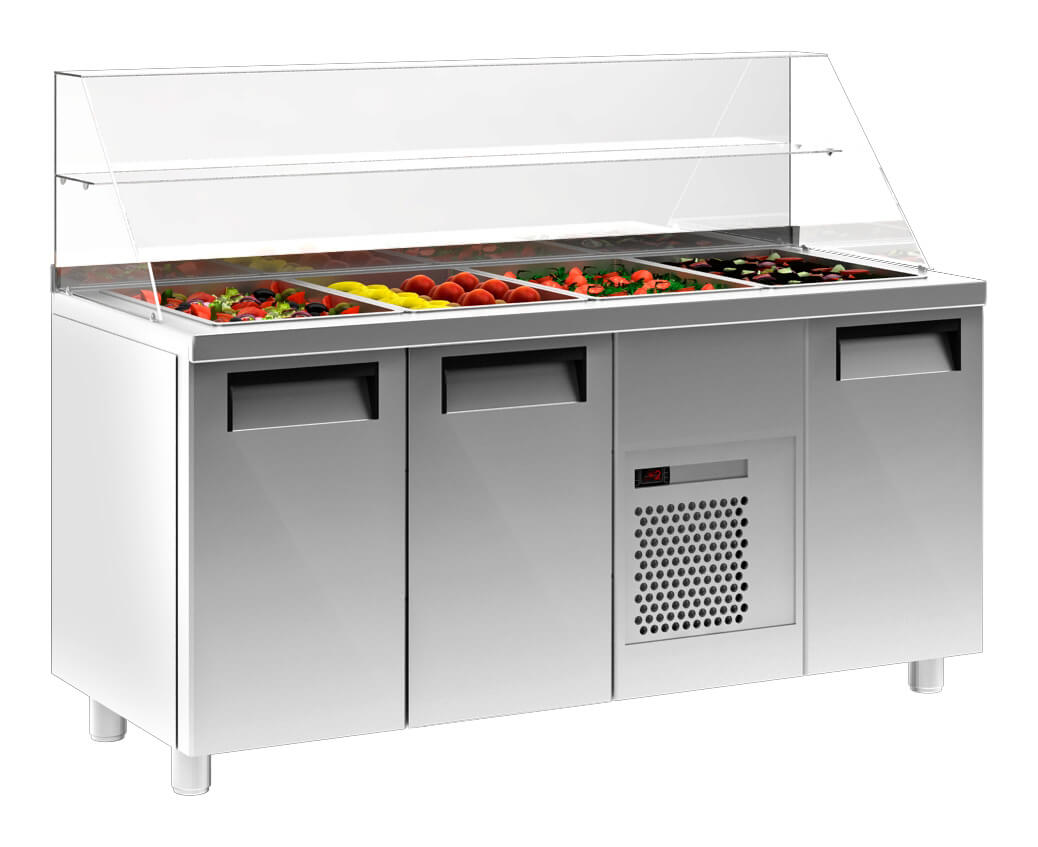 Холодильный стол для приготовления салатов Carboma T70 M2sal-1-G 0430 (SL 2GNG) - Изображение 2