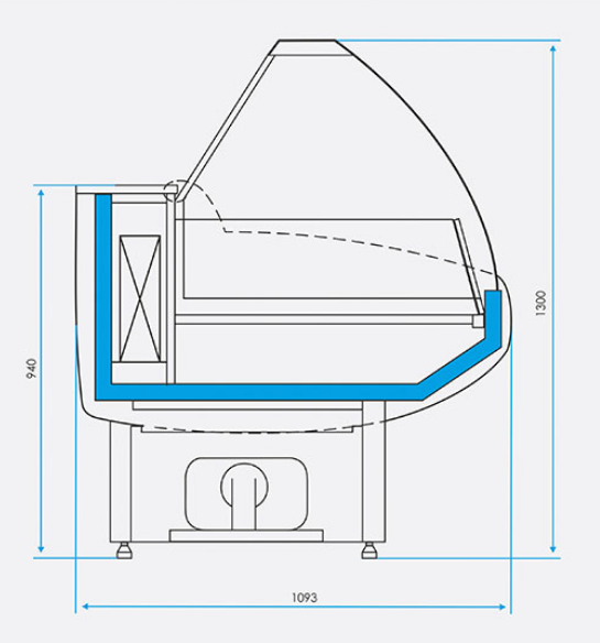 Витрина морозильная CRYSPI Gamma-2 M 1200 - Изображение 2