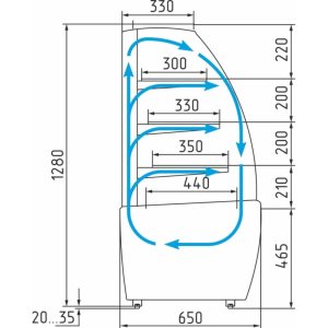 Витрина кондитерская Carboma K70 VH 1,3-1 LIGHT Chocolate (0013-0430) для шоколада - Изображение 2