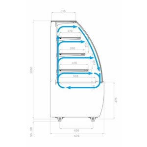 Витрина кондитерская Carboma K70 VV 1,3-1 Standard (версия 2.0) (9005) - Изображение 2